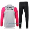 Sudadera De Entrenamiento Trajes Paris Saint-Germain Cremallera De Cuarto 2021/22 Rosa Gris Claro - Hombre